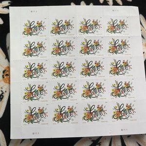 Love of flowers Unused Christmas flower stamp stamps-200 pcs